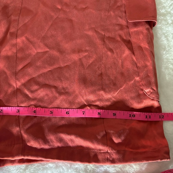 Blanc Noir Chelsea Silk Wide Leg Cargo Pant, Cranberry size Large - Picture 16 of 16